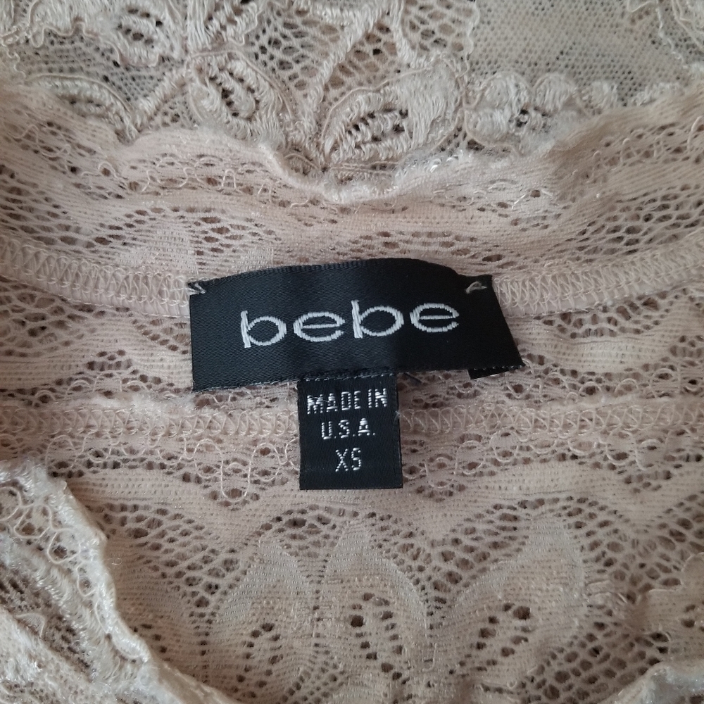 Bebe Nude Lace Top - Picture 8 of 9
